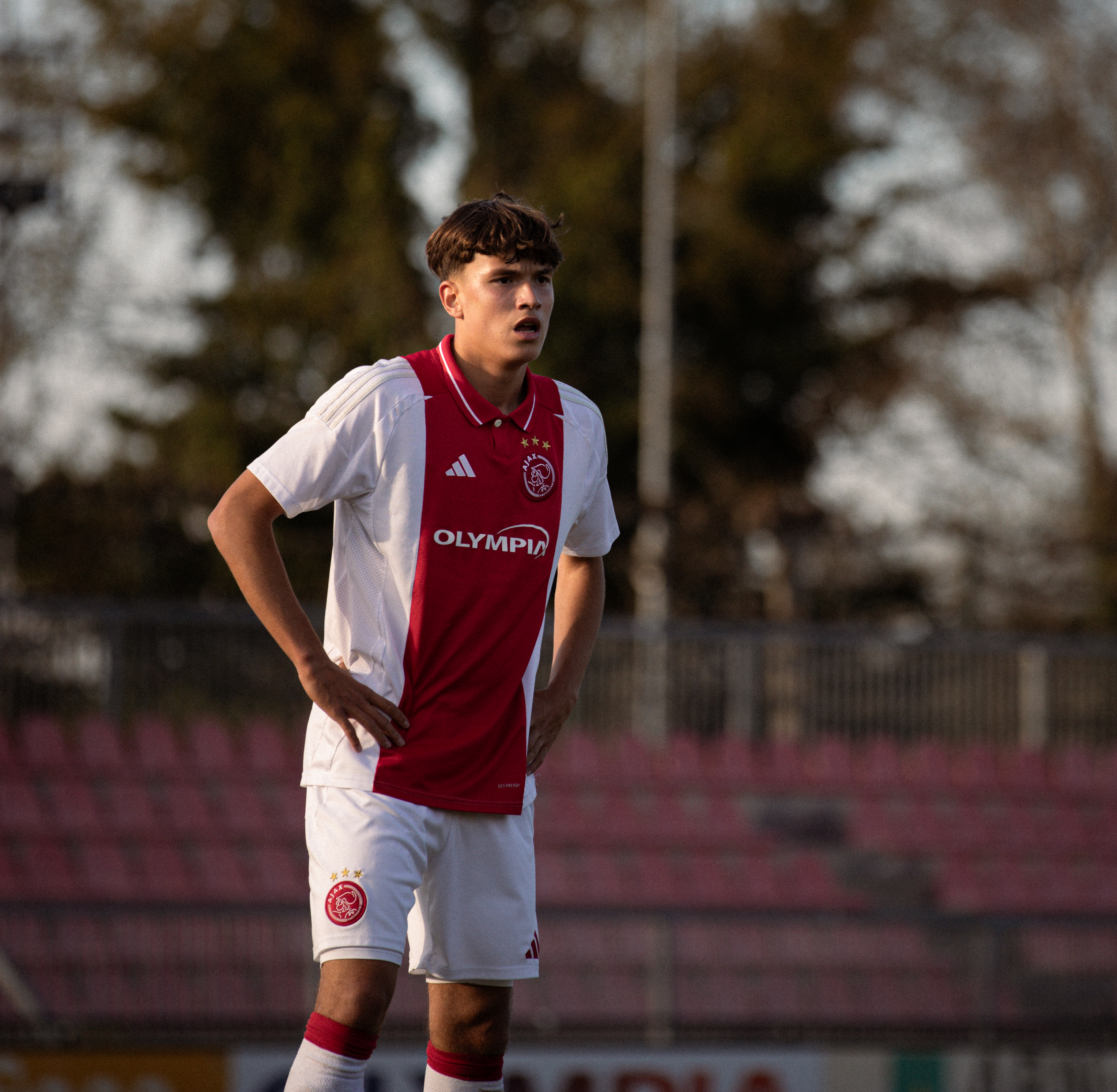 Damian van der Vaart during Ajax U19 vs AZ U19